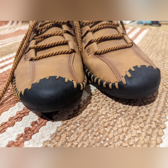 Casual Men Shoe Driving Split Leather Shoes Men Loafers Moccasins Tooling Shoes - Picture 4 of 8